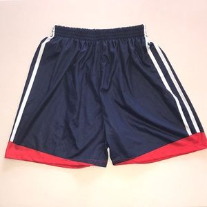 NWOT navy, red & white stripes youth active shorts